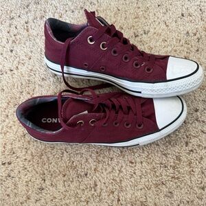 Converse Maroon Canvas Sneakers